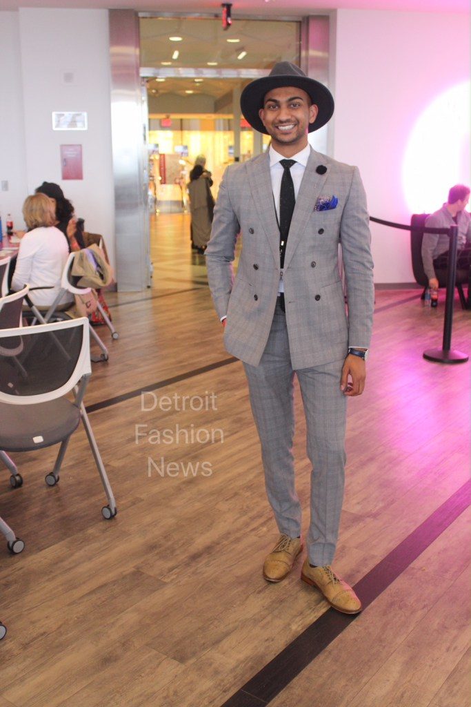 Veesh Swamy Wears a Tailored Two-Piece Hardy Amies Plaid Suit at FashionSpeak 2017
