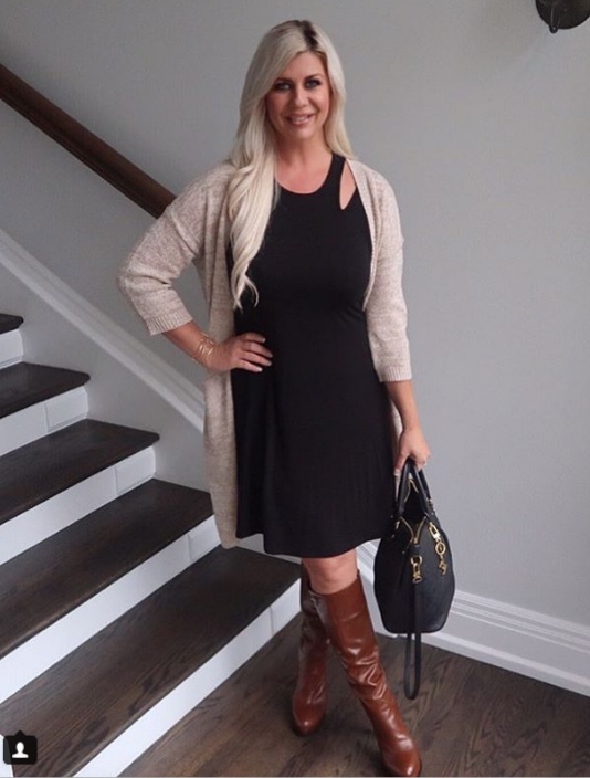 Shannon Lazovski in Cognac Boots Instagram